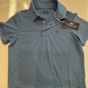 Vineyard Vines Kids Navy and White Polo Shirt
